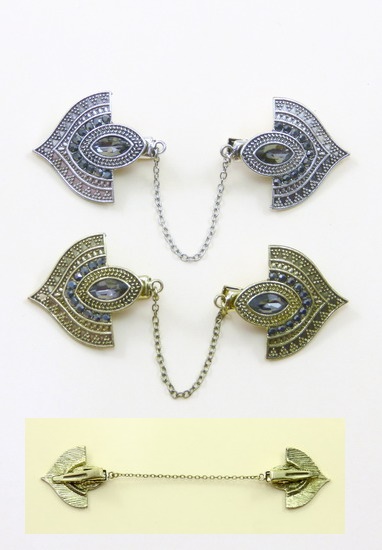 MANITAS ORO VIEJO / PLATA VIEJA LAGRIMA LABRADO HEMATITE