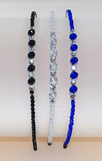 DIADEMA METAL COMPOSICION PIEDRAS FACETADAS Y STRASS COLORES