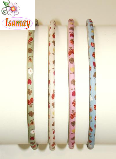 DIADEMA PEINE TELA ESTAMPADO INFANTIL 3 TONOS
