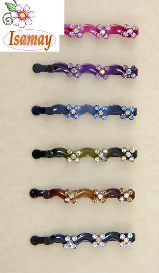HORQUILLA ESMALTE COLOR ONDAS 3FLORES  