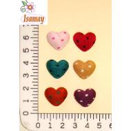 FORNITURA CORAZON TELA TOPOS