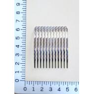 PEINETA PLATA METAL 4CM AGUJEROS LARGA