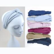 TURBANTE CRUZADO CANALE BRILLO COLORES LISOS INVIERNO