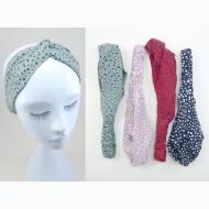 TURBANTE CRUZADO TELA ESTAMPADA MOTAS