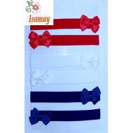 TURBANTE LAZO GROSGRAIN DOBLE PEQUEÑO COLORES MARINEROS