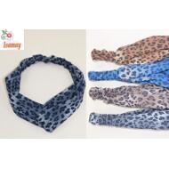 TURBANTE CRUZADO TELA ESTAMPADO LEOPARDO