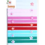 TURBANTE ESTRECHO FLOR PASTA BOTON ESTAMPADO FLORES