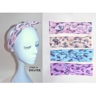 TURBANTE NIÑA LAZO MOVIL ESTAMPADO UNICORNIOS