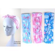 TURBANTE BEBE LAZO NUDO ESTAMPADO ESTRELLAS DE MAR