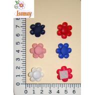 VELCRO FLORECITA PEQUEÑO ALGODON COLORES LISOS