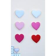 VELCRO CORAZON GROSGRAIN TONOS ROSAS