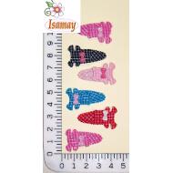 RANA MICRO FUNDA TELA HILO PLATEADO OSITO PAJARITA