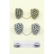 MANITAS 2 HOJAS ORO VIEJO / PLATA VIEJA STRASS