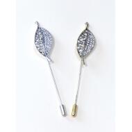 AGUJON ORO VIEJO / PLATA VIEJA HOJA CRISTAL