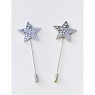 AGUJON ORO VIEJO / PLATA VIEJA ESTRELLA CRISTAL