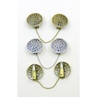MANITAS ORO VIEJO / PLATA VIEJO CIRCULO LABRADO FLORES