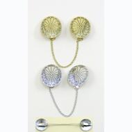 MANITAS ORO VIEJO / PLATA VIEJA OVALOS LABRADOS