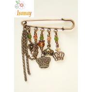 ALFILER BRONCE CADENAS - ABALORIOS COLORES CON CORONAS