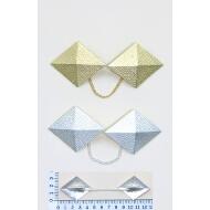 MANITAS ORO MATE / PLATA MATE ROMBOS TACHONADOS