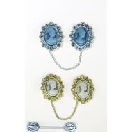 MANITAS ORO VIEJO / PLATA VIEJA CAMAFEO ORLA STRASS