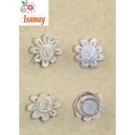 ESPIRAL FLOR BORDADA ROSETA RASO 2 TONOS