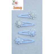 RANA FLOR BORDADA ROSETA RASO 2 TONOS