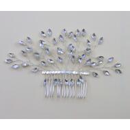 PEINETA PLATA RAMAS CRISTAL DE ROCA