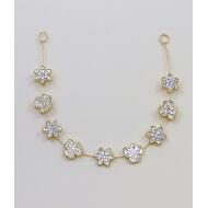 APLIQUE DORADO FLORES VARIADAS CRISTAL