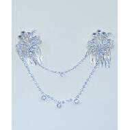 PEINETA DOBLE RAMAS STRASS CRISTAL