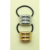 COLETERO METAL ORO / PLATA COMBADO 3 TIRAS