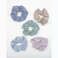 SCRUNCHIE TELA MANCHITAS COLORES INVIERNO