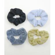SCRUNCHIE LAME 4 TONOS METALIZADOS