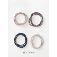 SET 6 GOMAS TONOS ECOLOGICOS PIEZAS DORADAS