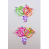 SET 5 GOMAS COLOR CON CABECITA RATON EN EXTREMOS