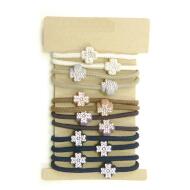 GOMA GRUESA TONOS MARRONES TREBOL STRASS