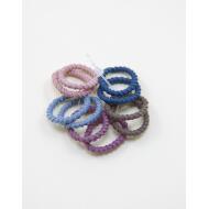 SET 10 GOMAS MICRO RIZADAS SIN METAL COLORES INVIERNO