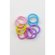 SET 10 GOMAS MICRO RIZADAS SIN METAL COLOR PASTEL