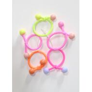 SET 5 GOMAS VERANO COLORES LISOS BOLITAS COLORES