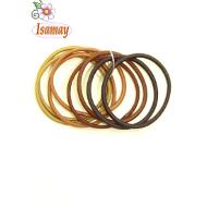 SET 8 GOMAS SIN METAL MEDIA SURTIDO MARRONES