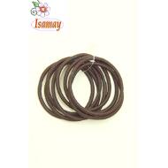 SET 8 GOMAS SIN METAL MEDIA MARRON