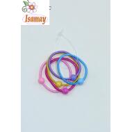 SET 5 GOMAS PEQUEÑAS CON BOLITAS COLORES PASTEL