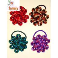 COLETERO BROCHE FLOR LANA GRANDE BICOLOR