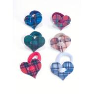 COLETERO GOMA PASADA CORAZON ESTAMPADO ESCOCES