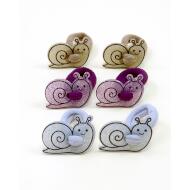 COLETERO ACRILICO CARACOL GLITTER PERFILADO GOMA PASADA