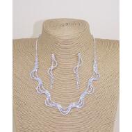 SET GARGANTILLA + PENDIENTES ONDAS STRASS CRISTAL