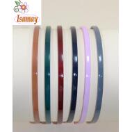DIADEMA PASTA 0.7 CM PEINE PLANA COLORES OSCUROS