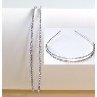 DIADEMA PLATA 2 HILOS STRASS