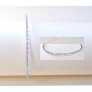 DIADEMA PLATA FILA ZIRCONITAS RECTANGULARES