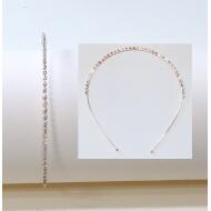 DIADEMA DORADA FILA STRASS