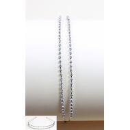 DIADEMA PLATA 2 FILAS STRASS CRISTAL